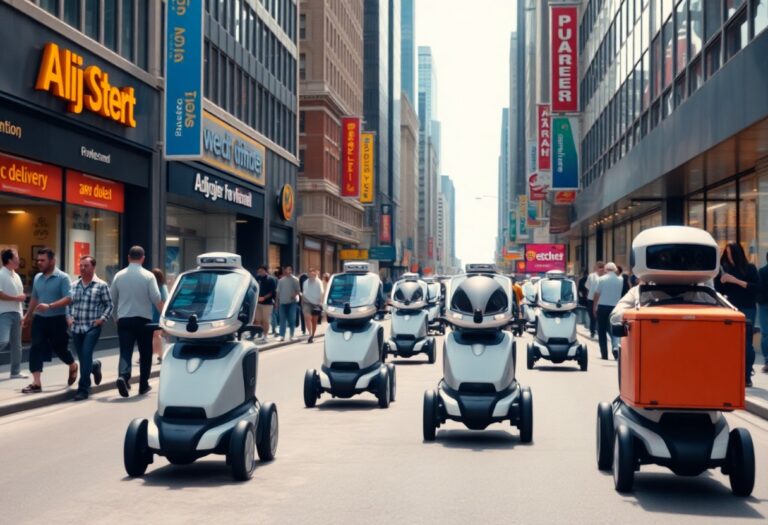 Autonomous delivery robots in urban areas