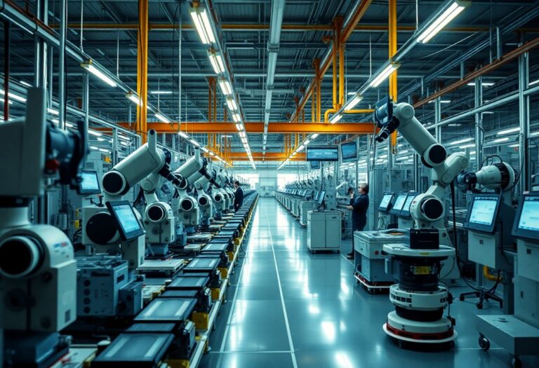 Industrial robots and flexible production lines